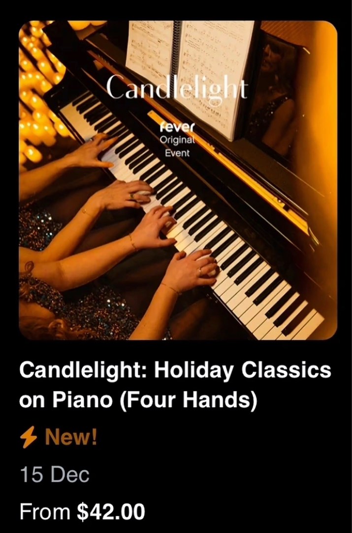 Candlelight Concert Tickets, Tickets & Vouchers, Event Tickets on Carousell