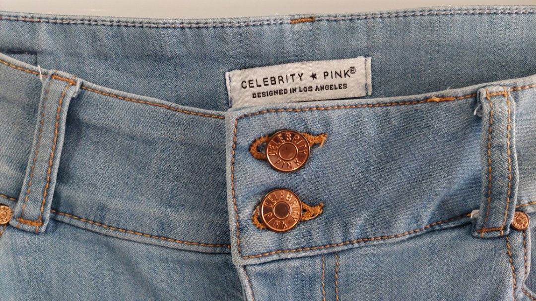 Celebrity pink crop 2025 jeans