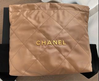 New Chanel Hobo Bag Calfskin Metal Plate - usedband88