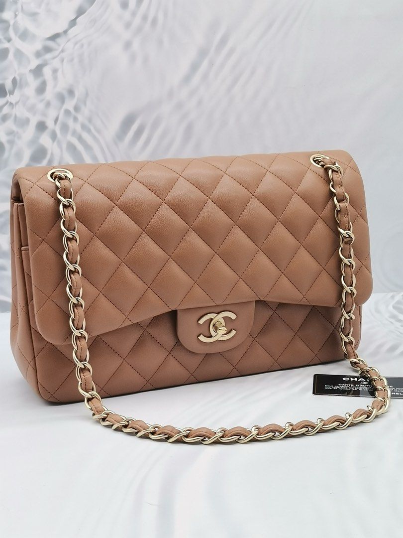 Chanel 22P Purple Lambskin Small Classic Flap with Champagne Gold Hardware