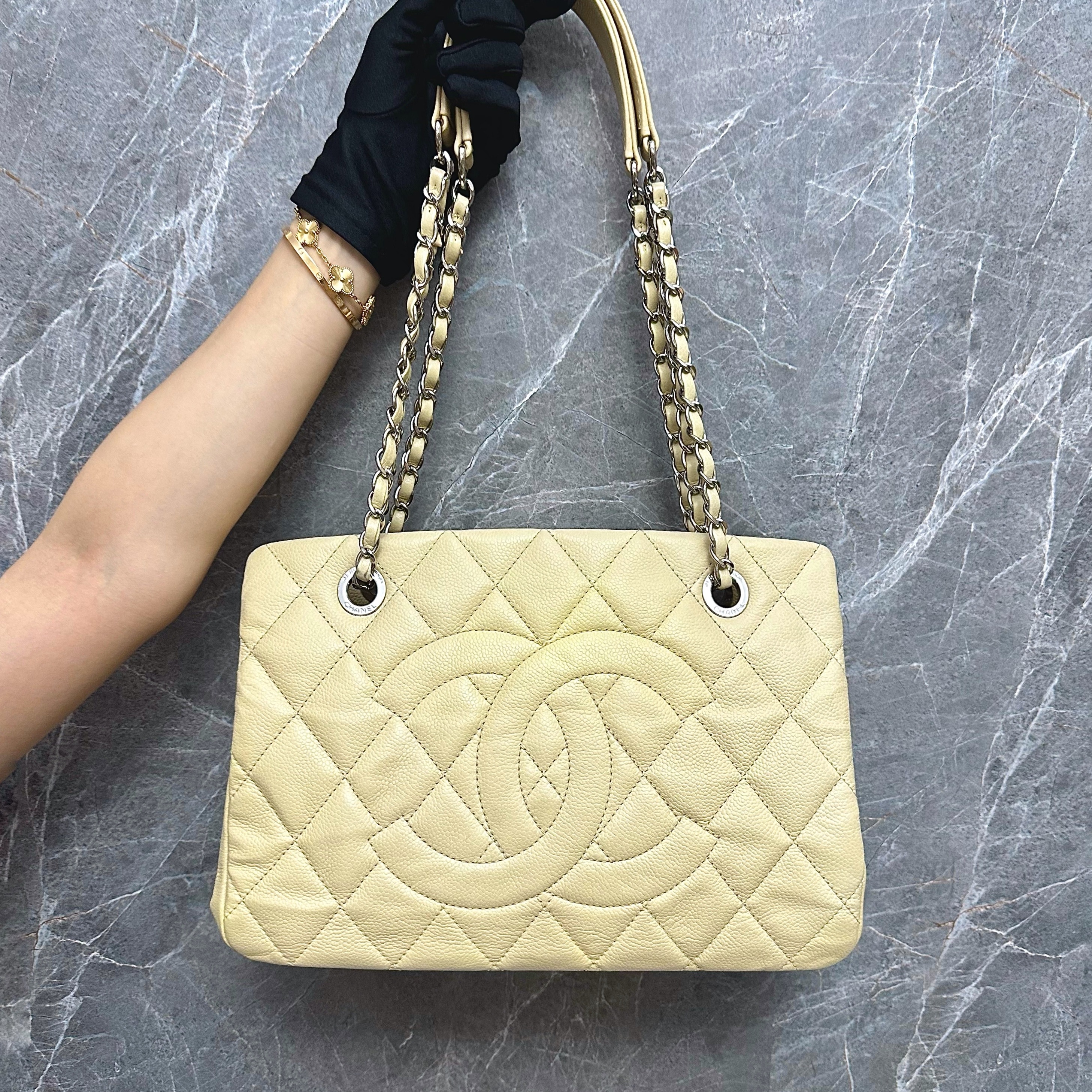 Chanel PTT Petite Timeless Tote Caviar Beige GHW No 15 Luxury