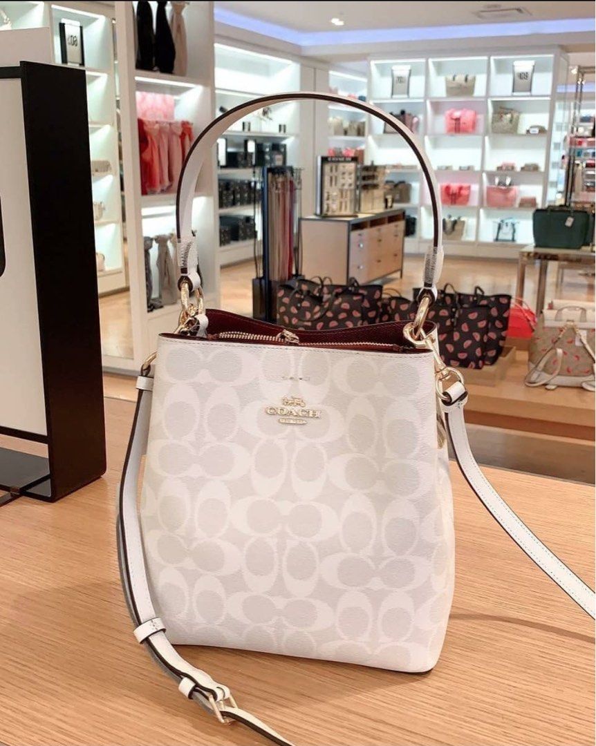 Coach Small Town Bucket Bag in White Luxury Bags Wallets on Carousell