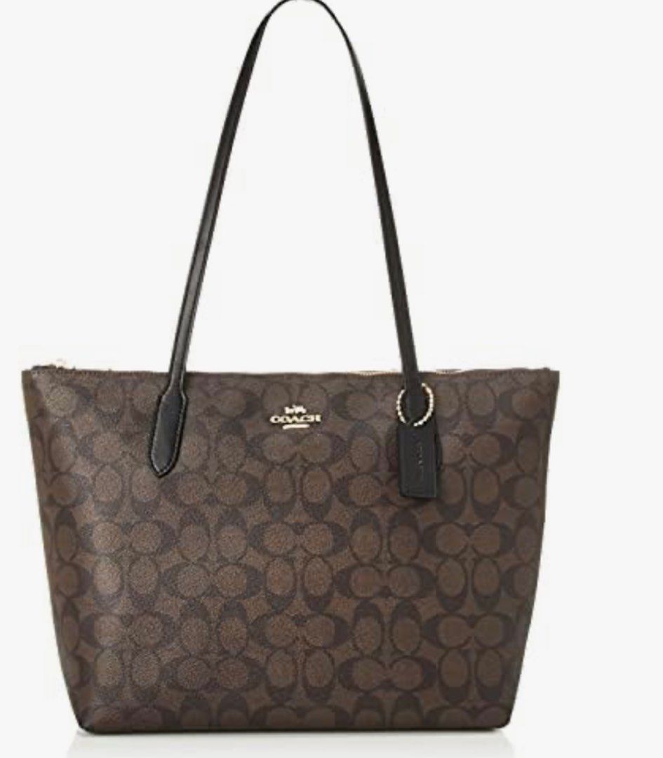Coach tote deals bags with zipper