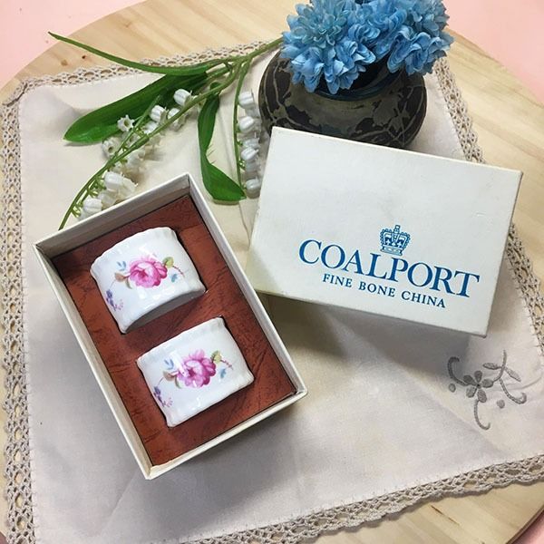 Coal*port Ceramic Napkin Rings (Category: Towels, Napkins & Holders) located in Mandaluyong City. Submitted by yula_noveltyfinds (Listing ID 1267351887, Image 1). Description: - England surplus - vintage / fine bone china - good condition with box - like new - 2 pcs ceramic napkin ring - napkin / flowers not included These are surplus items please manage your expectations, thank you. Actual product color may vary from the images shown. Every moni