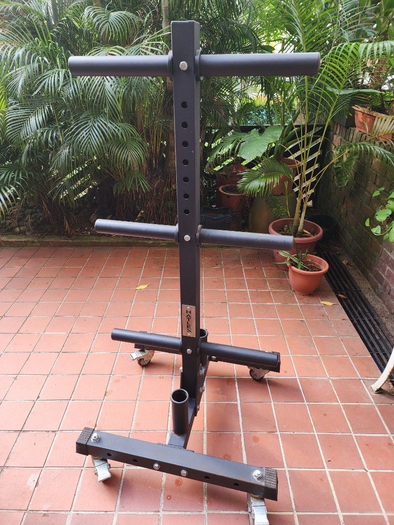 Complete Barbell Set and Rack, Sports Equipment, Exercise & Fitness