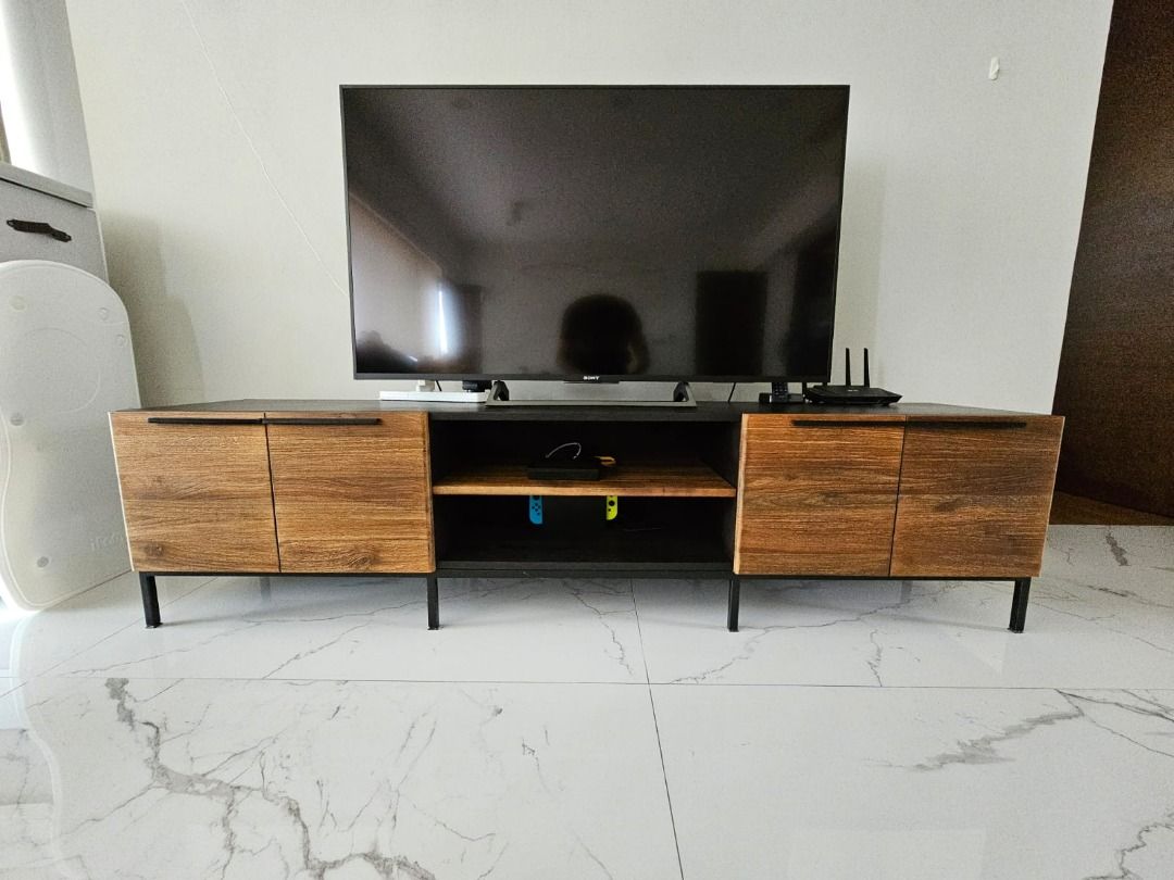 Crate and barrel rigby media console top