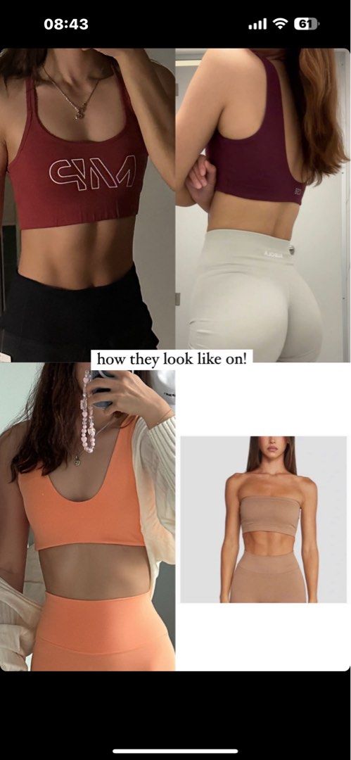 Crop Shop Boutique (CSB) Giselle Crop Bra, Women's Fashion, Activewear on  Carousell