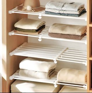 Extendable wardrobe on sale shelf