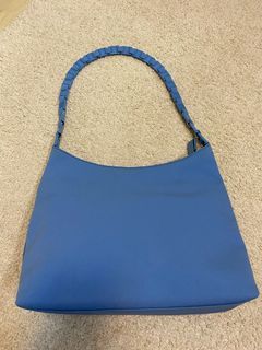 簡約高雅特殊色💙🇮🇹義大利製Salvatore Ferragamo水藍色帆布輕量單肩包🇯🇵日本古董包