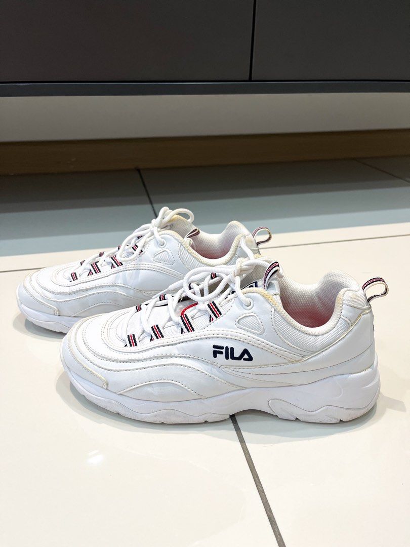 Fila white shop leather sneakers
