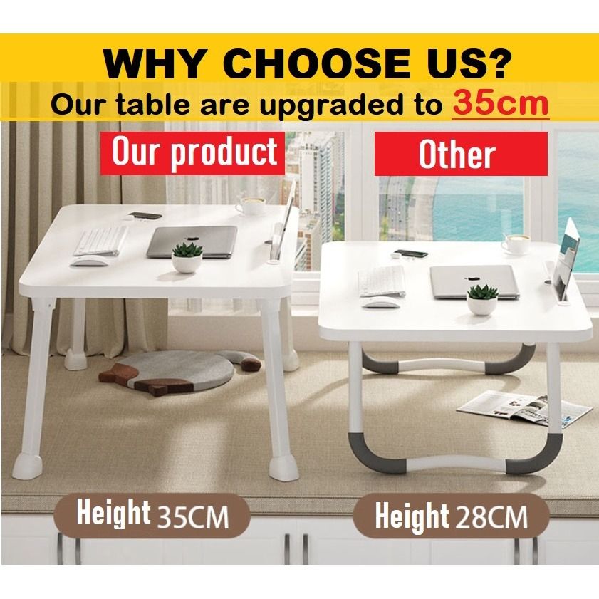 foldable laptop table adjustable study table bed table small table ...