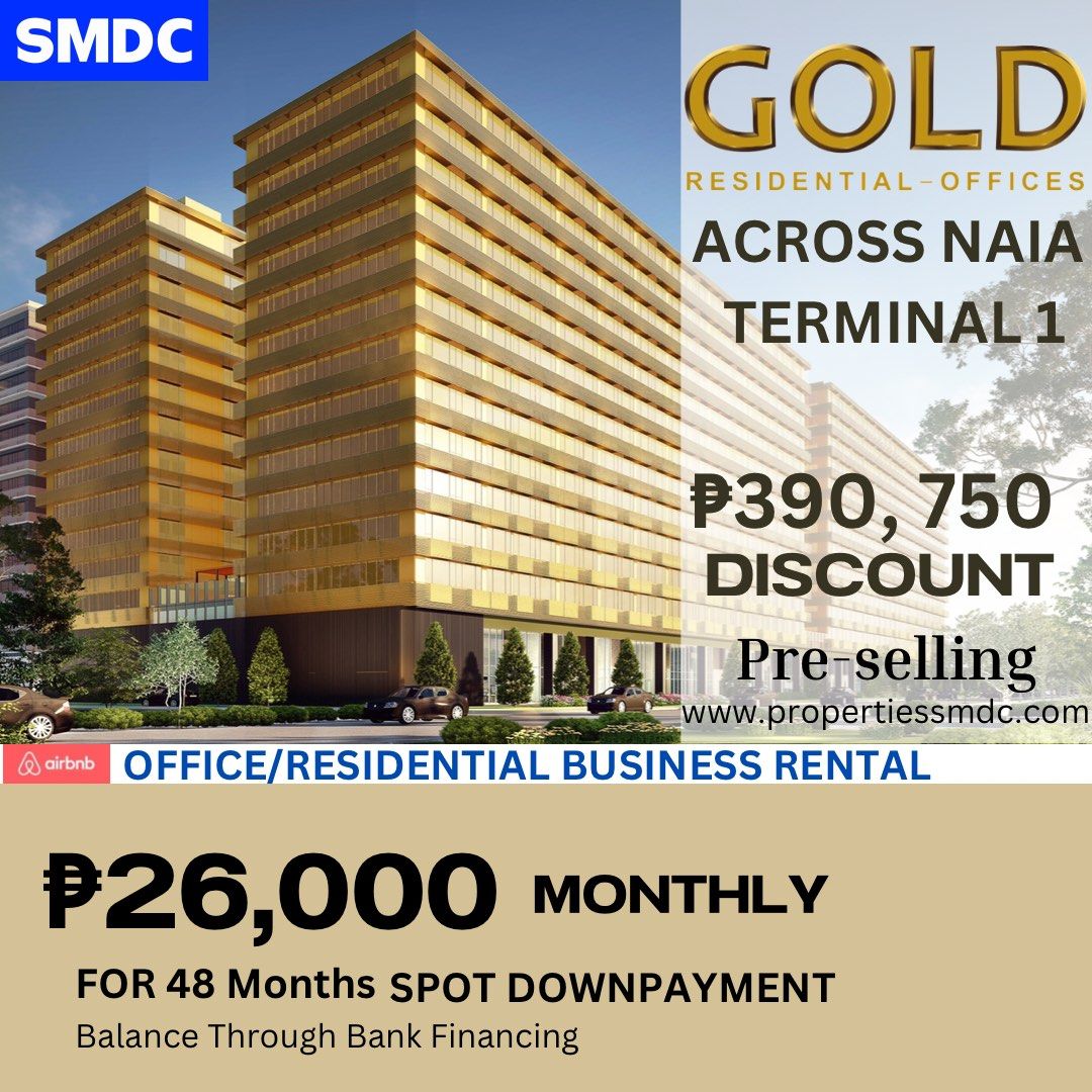 For Sale Gold Residences OfficeResidential near NAIA TErminal 1 by