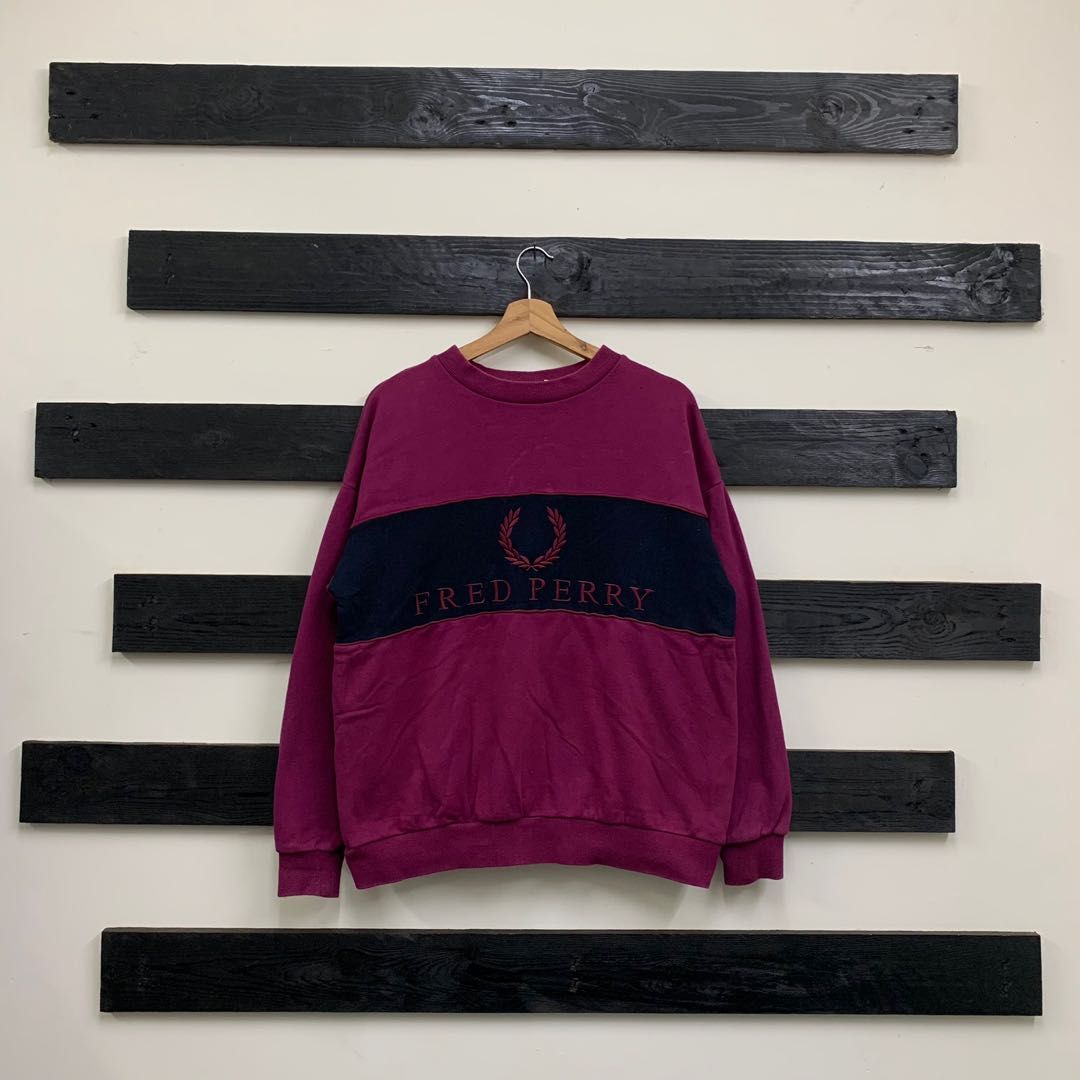 Fred perry piped panel sweatshirt cheap