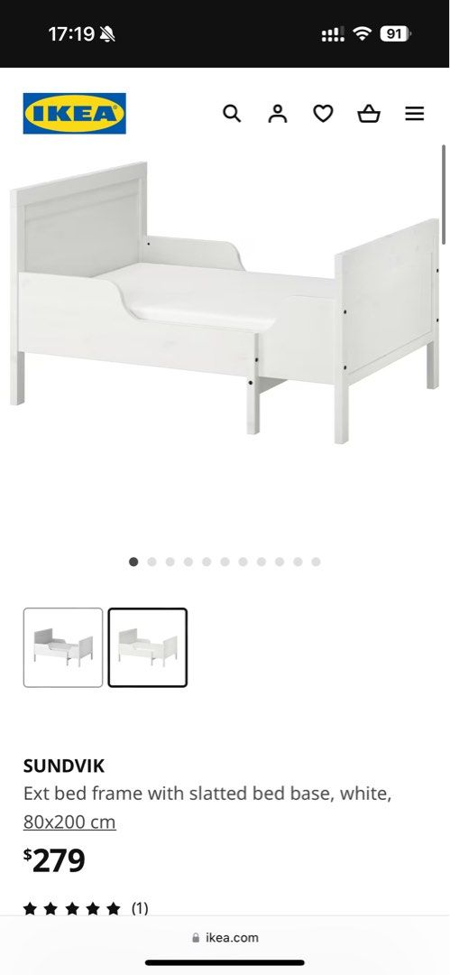 FREE IKEA Kids extendable bed Sundvik with mattress Babies Kids
