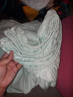 Garterized cotton king size bedsheets (2 pcs)