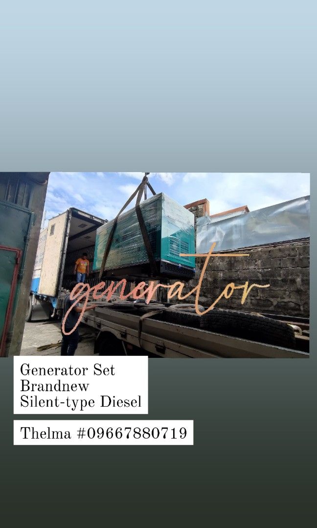 GENERATOR SET (Category: Construction Tools & Equipment) located in Manila. Submitted by sabordothe31899 (Listing ID 1267223060, Image 3). Description: BERMONTHS SALE GET YOURS NOW more discounted price Brand-New Generator Set Silent-type Diesel We are Direct Supplier ▪Brandnew Generator ▪Silenttype (Diesel) ▪Affordable Price ▪ATS & MTS ▪1 Year warranty 👉 Brands CUMMINS - ISUZU - WEIFANG - YANGDONG - FAWDE - WEICHAI ♦️Prime Power ♦️Standby Power