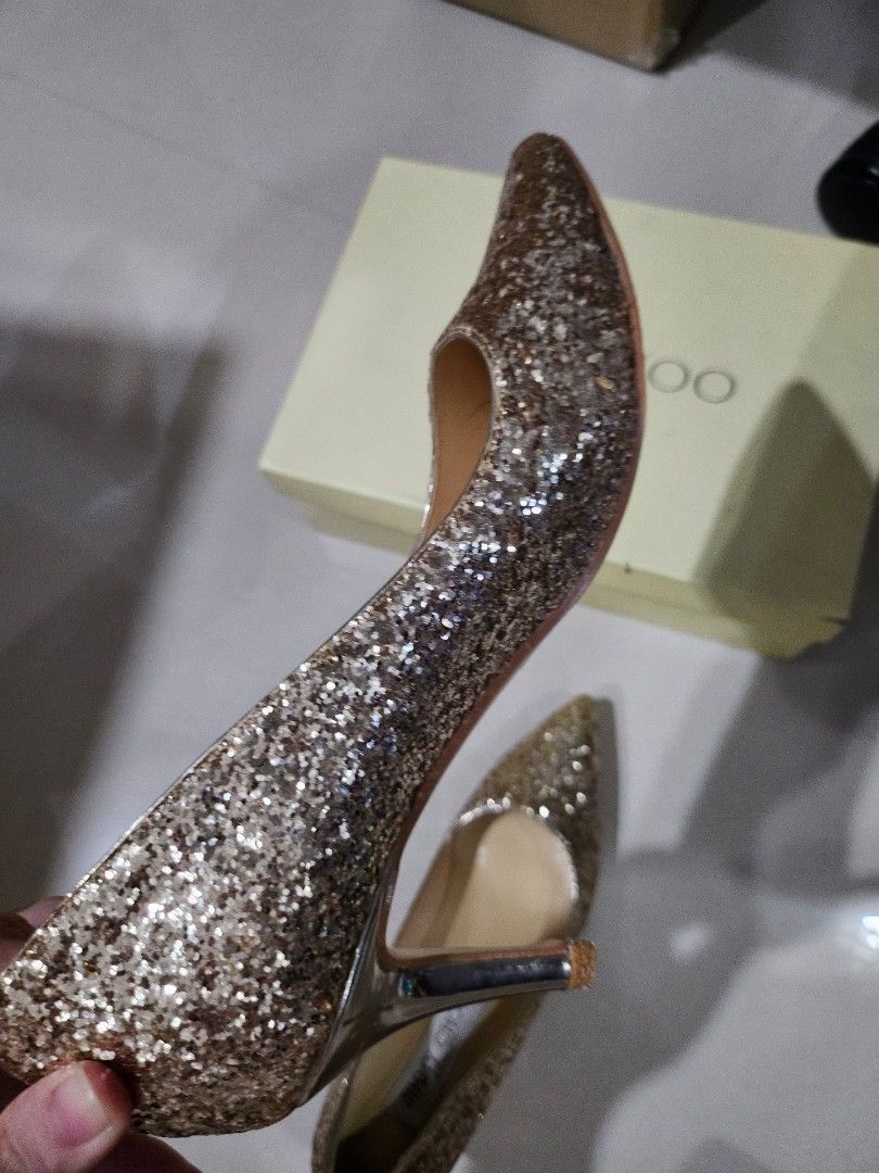 Glitter heels hotsell rose gold