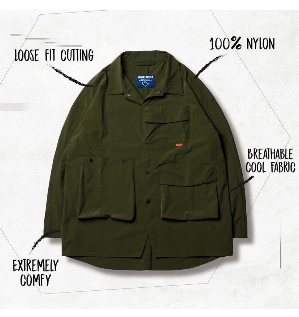 GOOPiMADE 19 S/S FTN MILITARY SHIRT, 男裝, 外套及戶外衣服- Carousell