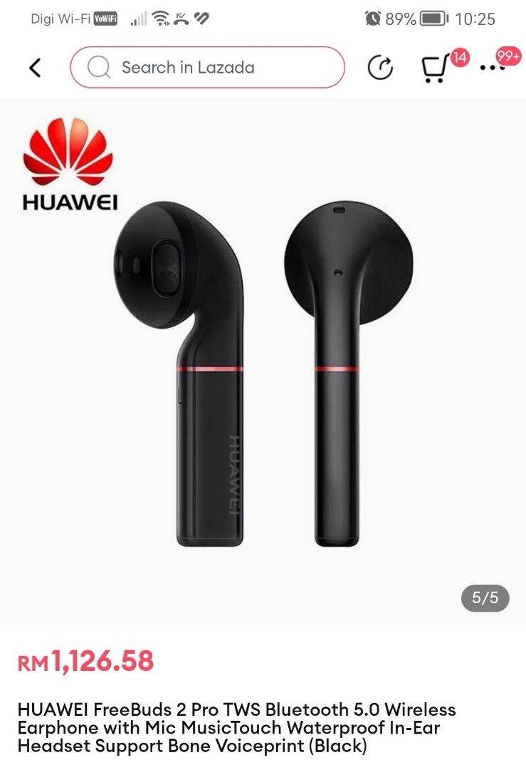 HUAWEI Freebuds 2 Pro TWS Bluetooth 5.0 Earbuds Black