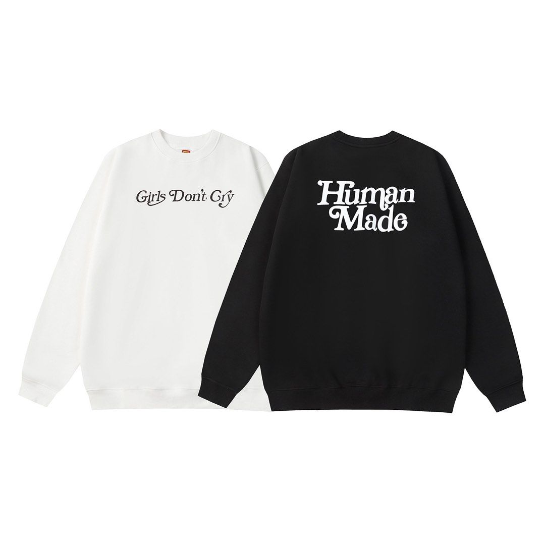 Human made hoodie girls dont cry 字母圓領衛衣男女同款情侶, 女裝