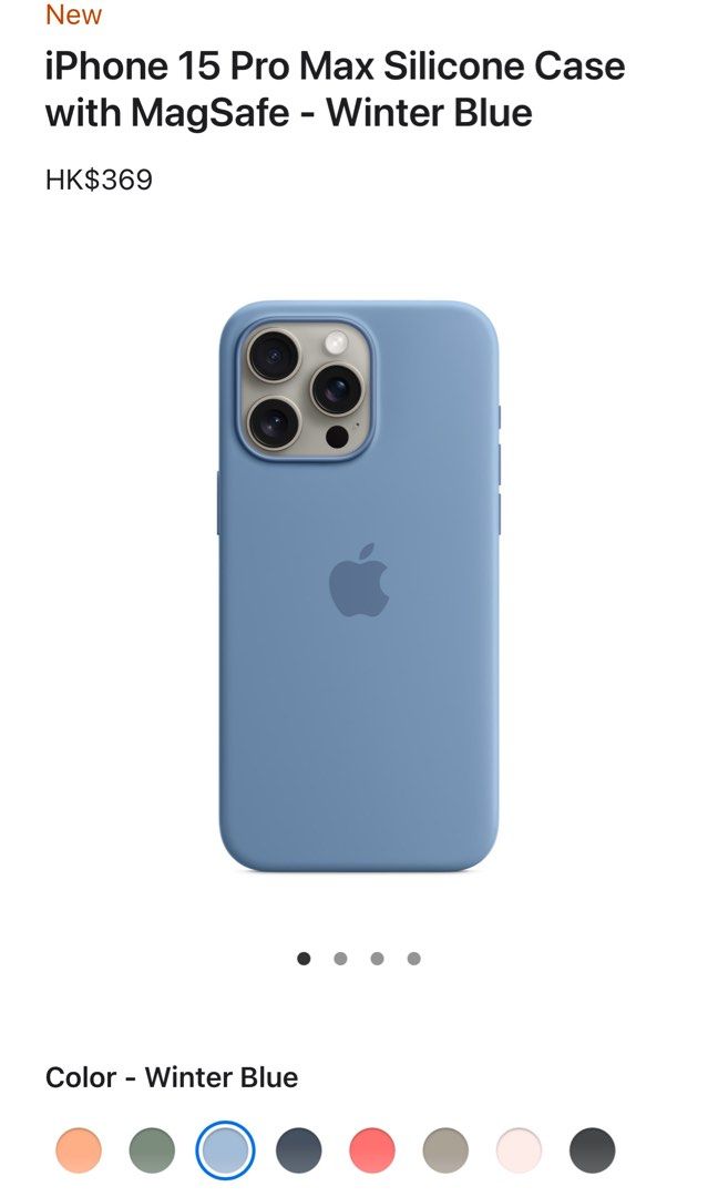Apple iPhone 15 Pro Max Silicone Case with MagSafe - Winter Blue ​​​​​​​