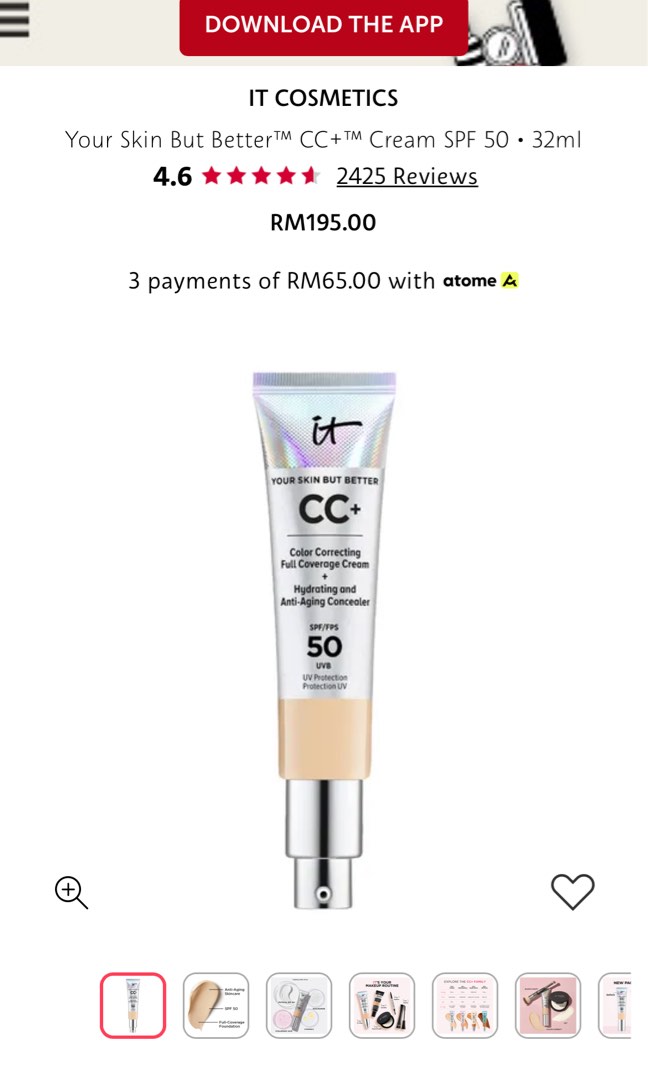 IT Cosmetic CC Cream LIGHT MEDIUM, Beauty & Personal Care, Face, Makeup