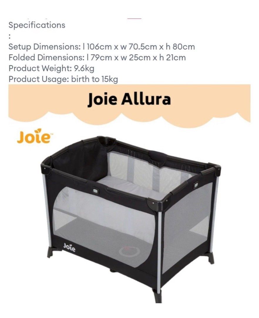 Joie Baby Cot Playpen, Babies & Kids, Baby Nursery & Kids Furniture ...
