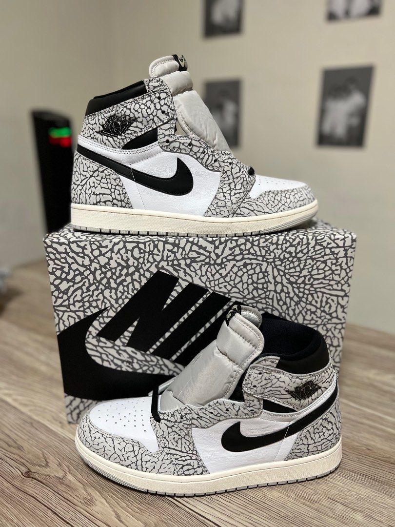 Jordan 1 high white cement Men s Fashion Footwear Sneakers on