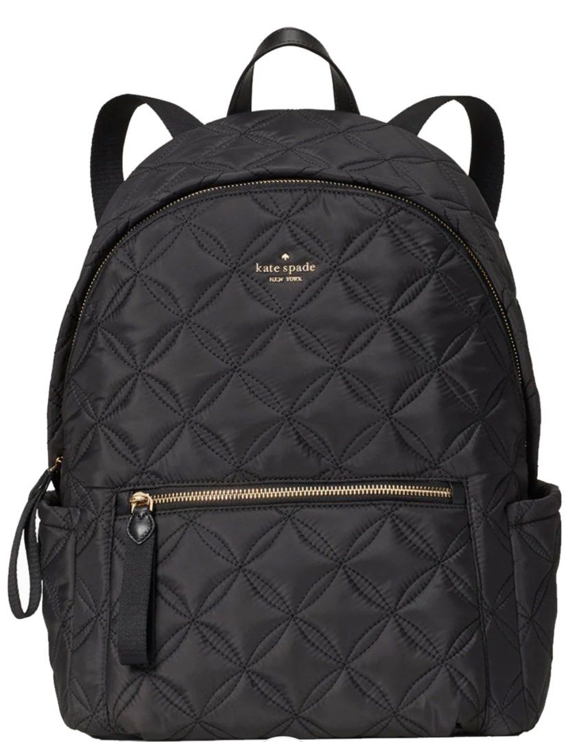 Kate Spade Chelsea Quilted Large Backpack Bag in Black Luxury