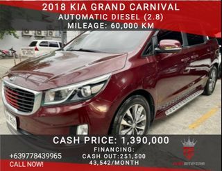 Kia Grand Carnival  2018 2.8 EX CAPTAIN SEATS 7 SEATER Auto