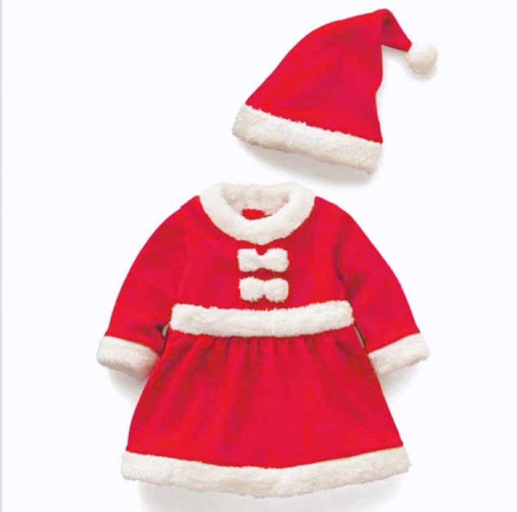 Girl in cheap santa outfit