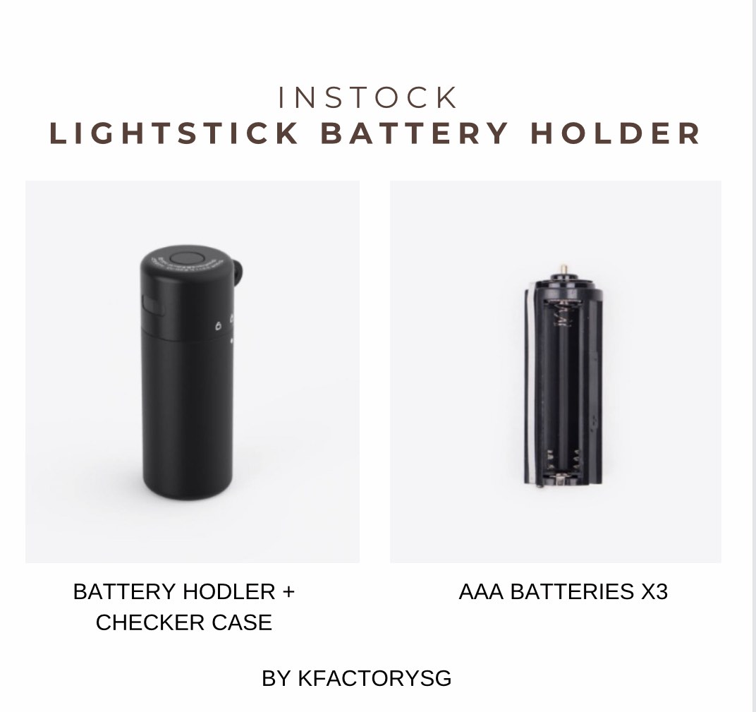 KPOP LIGHTSTICK BATTERY HOLDER RECHARGABLE BATTERY HOLDER, Hobbies & Toys, Memorabilia