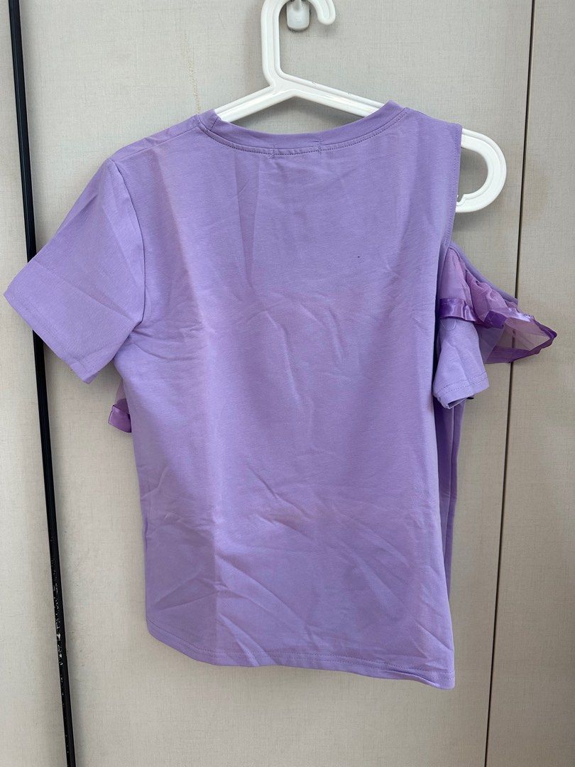One side top cold shoulder top