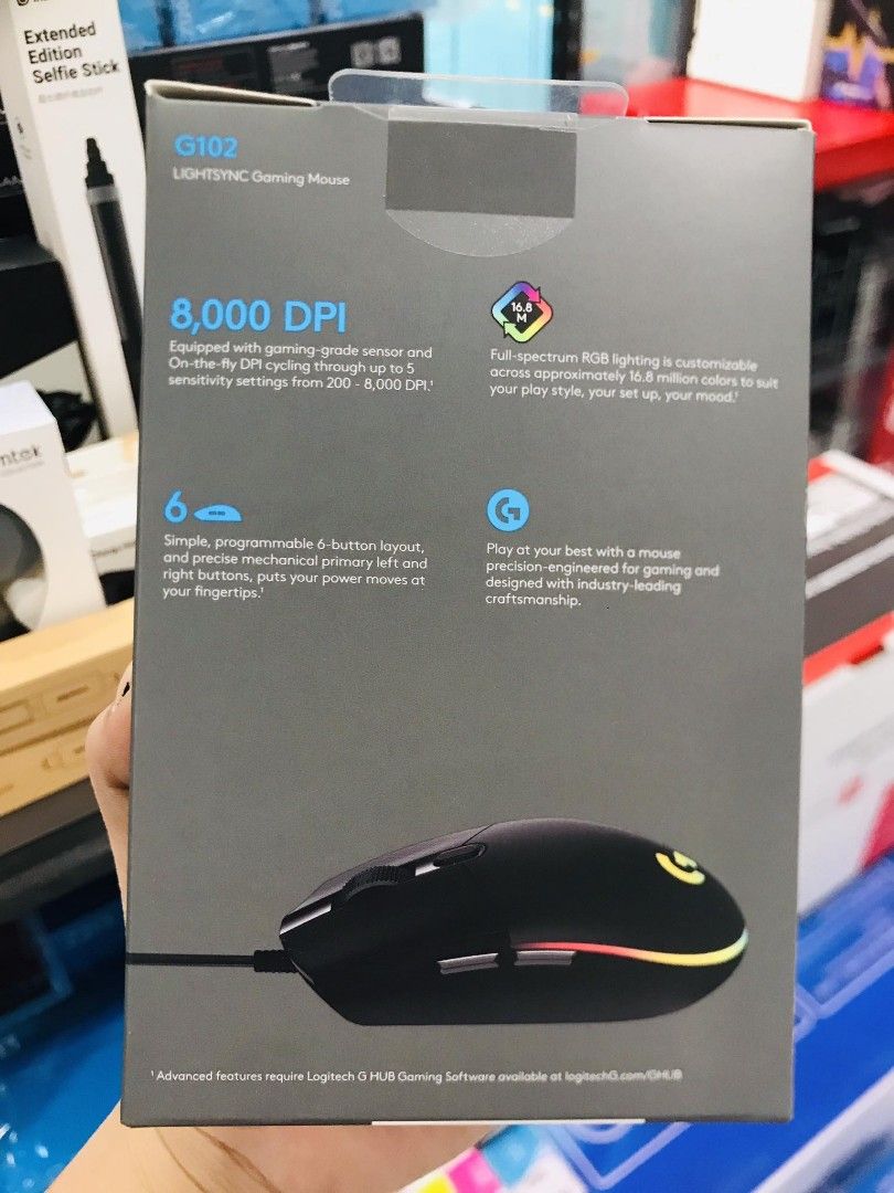 Logitech G102 LIGHTSYNC RGB Gaming Mouse Black/White (Category: Mouse & Mousepads) located in Makati City. Submitted by techubstoreandaccessories (Listing ID 1267198363, Image 2). Description: Logitech G102 LIGHTSYNC RGB Gaming Mouse Black/White Ready for Pick-Up / Same Day Delivery Via Lalamove‼️ DETAILS: ✅ Actual Picture Posted. ✅BRAND NEW, SEALED, & ORIGINAL. ✅7 Days Replacement for Factory Defects and 1year Limited Warranty. (Terms and condit