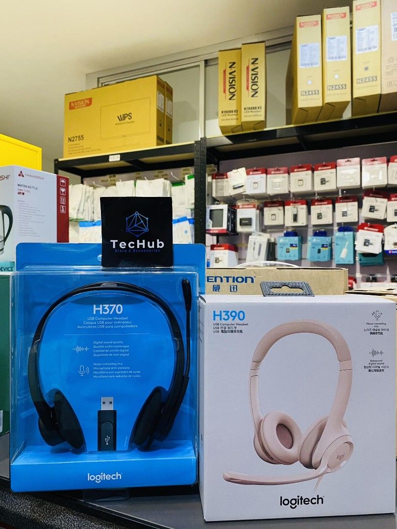 Logitech H370/Logitech H390 (Category: Headphones & Headsets) located in Makati City. Submitted by techubstoreandaccessories (Listing ID 1267317818, Image 1). Description: 🔘 Logitech H370 USB Headset (1,436.00) 🔘 Logitech H390 USB Headset Rose (1,961.00) Ready for Pick-Up / Same Day Delivery Via Lalamove‼️ DETAILS: ✅ Actual Picture Posted. ✅BRAND NEW, SEALED, & ORIGINAL. ✅7 Days Replacement for Factory Defects and 1year Limited Warranty. (Terms