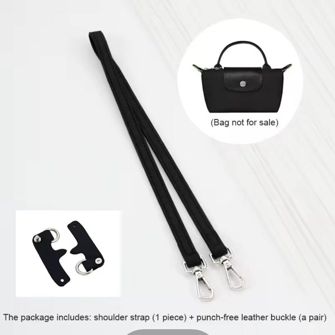 Longchamp black sales bag with strap