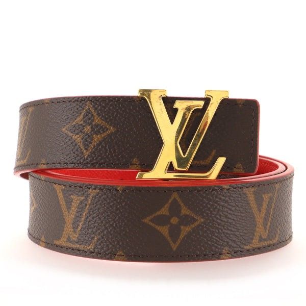 Louis Vuitton LV Initiales 30mm Reversible Belt Black + Calf Leather. Size 95 cm