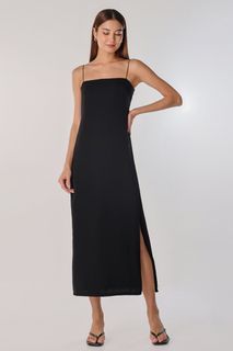 LOVET JEN CAMI SLIP MAXI DRESS (BLACK) XS
