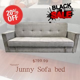 LOWER PRICE FOR SAMPLE JUNNY SOFA BED - DARK GREY!!