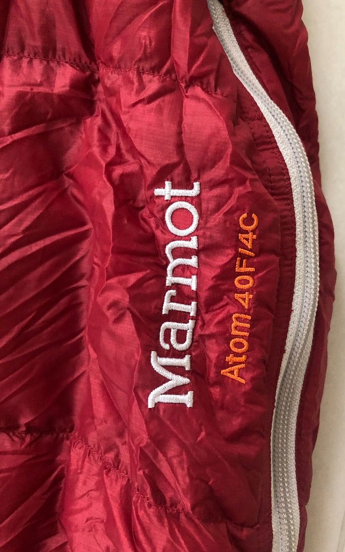Marmot Atom Down 850 Fill Sleeping Bag 4C 40F Size Regular