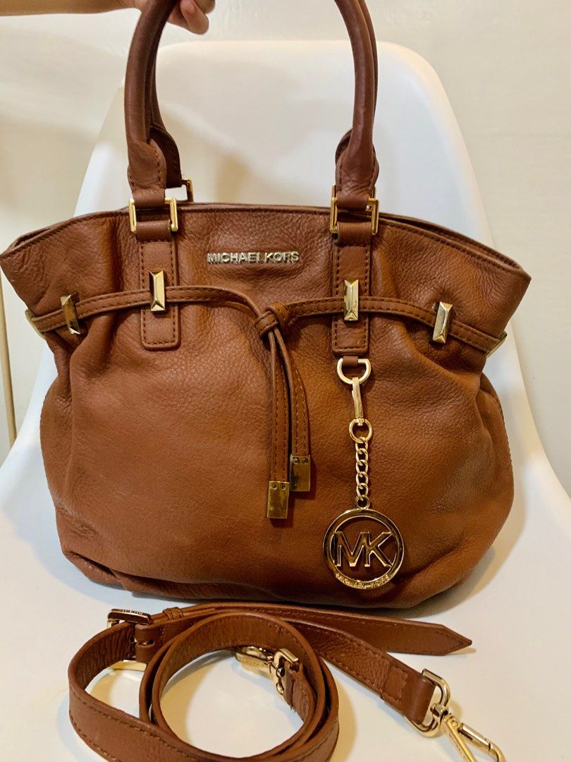 Michael kors 2025 brown leather bag
