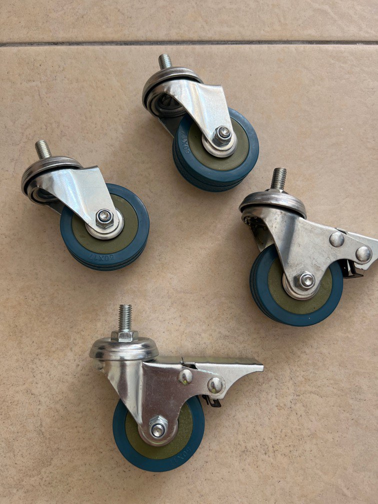 Mobile wheels for storage racks, Furniture & Home Living, Home ...