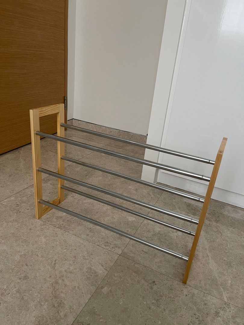 MUJI Telescopic Shoe Rack, Furniture & Home Living, Furniture, Shelves ...