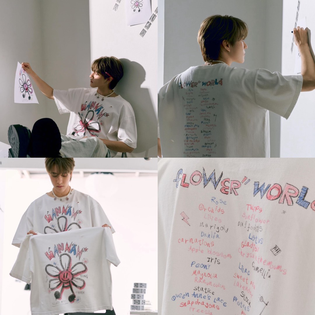 トップス The Flower Boy T-Shirt GMMTV NANI HANNAH 泰星周邊)Nani既HANNAH “The Flower Boy” T-shirt, 女裝, 上衣