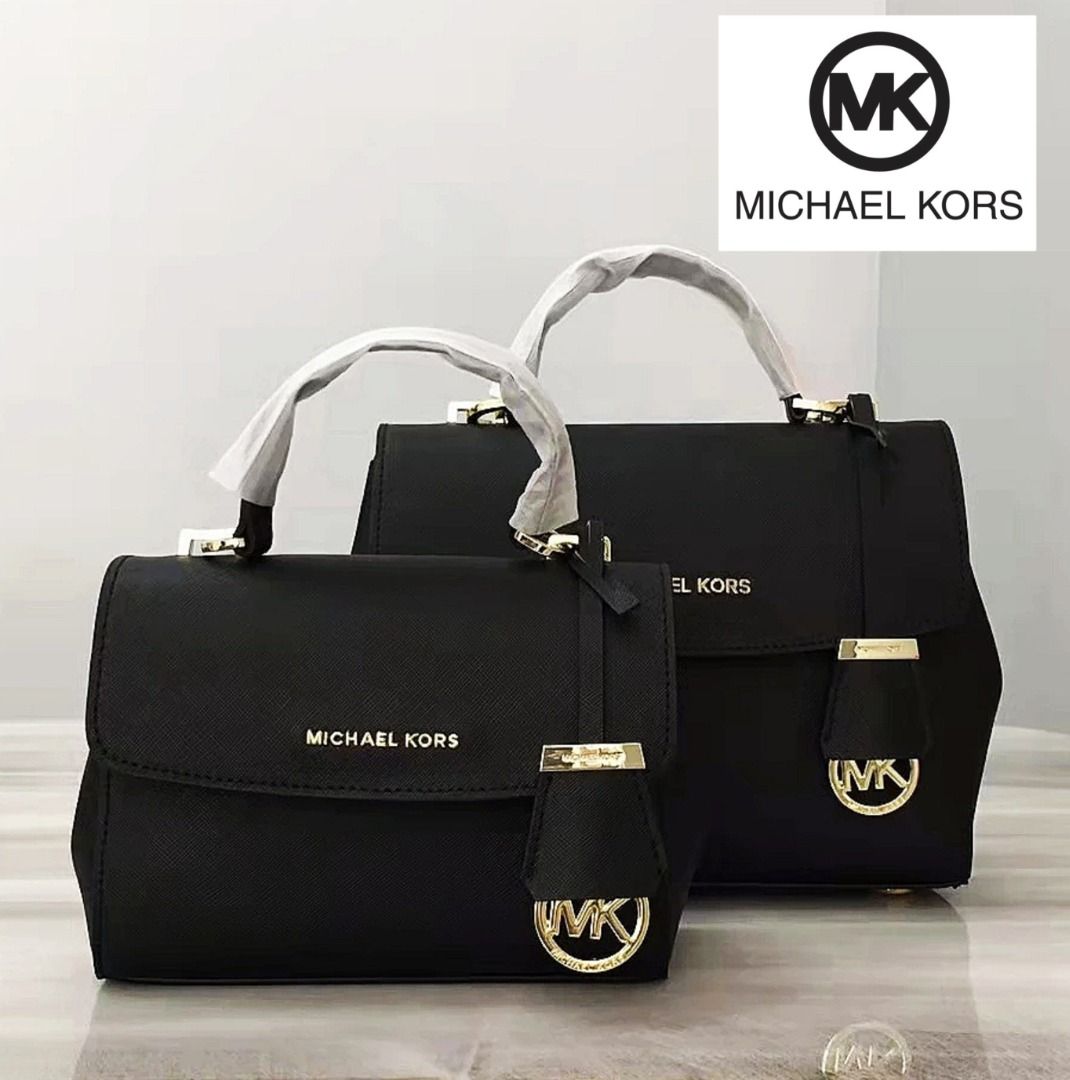 Michael Kors Mila Small East/west Chain Sling Messenger Black One Size