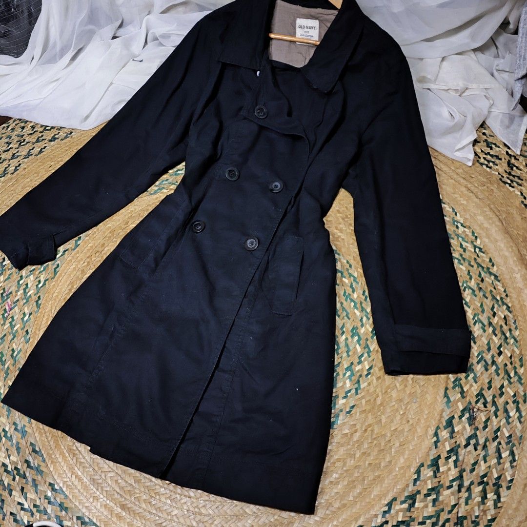 Old navy sales black trench coat