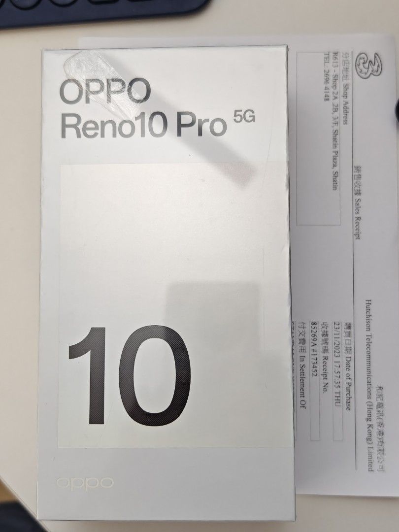 OPPO Reno 10 Pro 12GB+256GB 灰色港行全新未開封, 手提電話, 手機