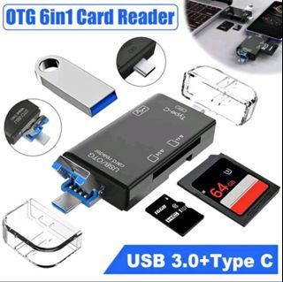 OTG / 6 in 1 USB SD Card Reader / Type C Adapter / Micro TF SD USB Adapter Memory Card Reader