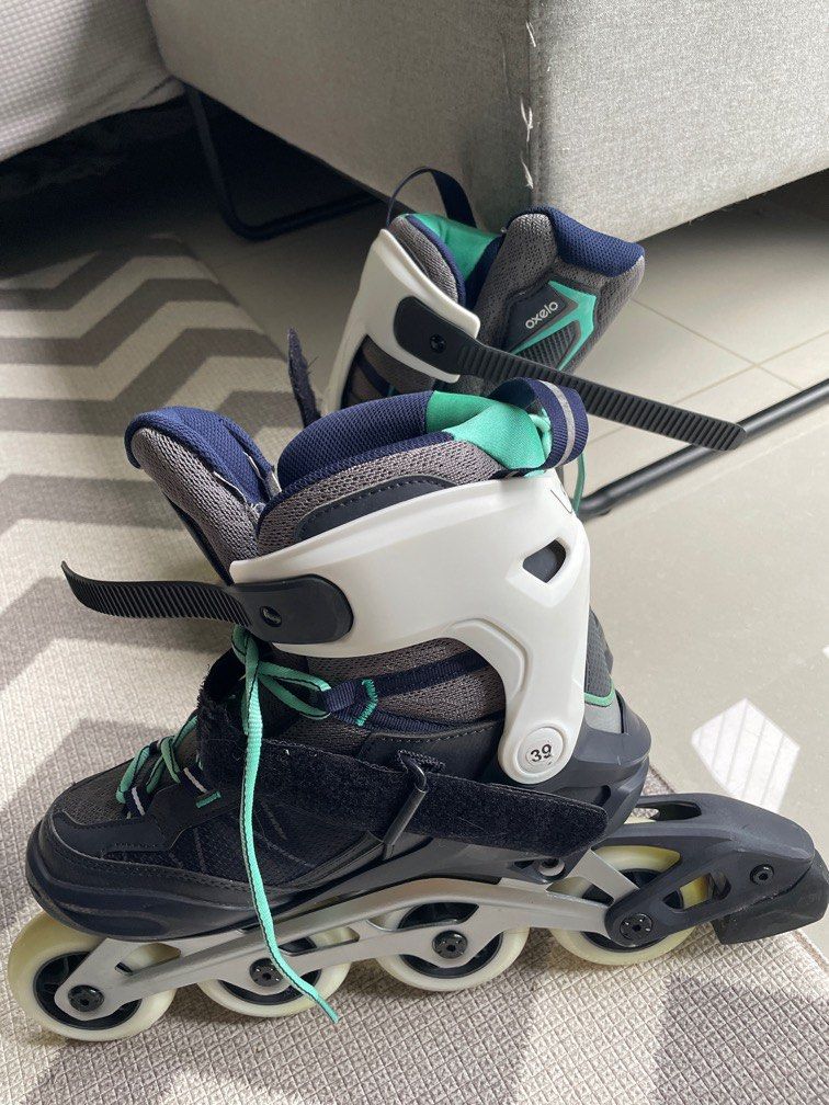 Oxelo roller blades sz 39 + free safety gear, Sports Equipment, Sports