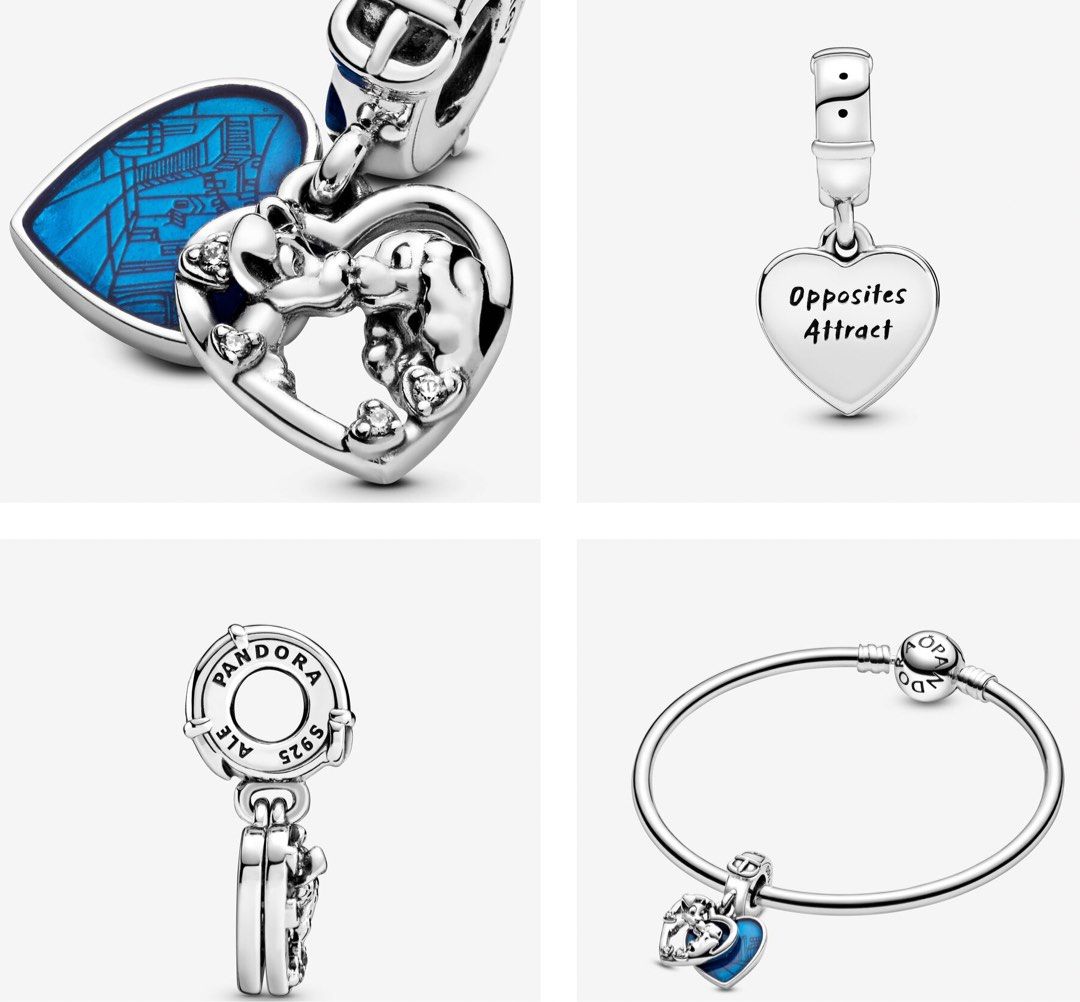 pandora disney lady and tramp heart dangle charm, Women's Fashion ...